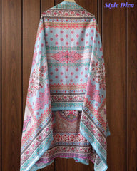 Premium Pure Cotton Digital Print Dress Material with Crochet Lace Border Dupatta