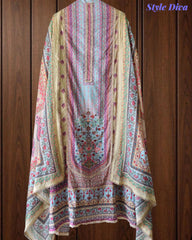 Premium Pure Cotton Digital Print Dress Material with Crochet Lace Border Dupatta