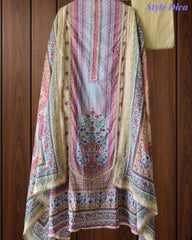 Premium Pure Cotton Digital Print Dress Material with Crochet Lace Border Dupatta