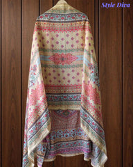 Premium Pure Cotton Digital Print Dress Material with Crochet Lace Border Dupatta
