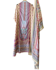 Premium Pure Cotton Digital Print Dress Material with Crochet Lace Border Dupatta