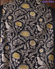 Cotton Traditional Print Unstitched Suit Set with Mul Cotton Printed Dupatta