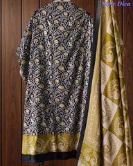 Cotton Traditional Print Unstitched Suit Set with Mul Cotton Printed Dupatta
