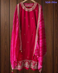 Fully Stitched Silk Suit