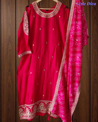 Fully Stitched Silk Suit