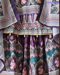 Chinnon Digital Printed Party Wear Sharara Suit Set with Cut Dana & Mirror Work | Fully Stitched