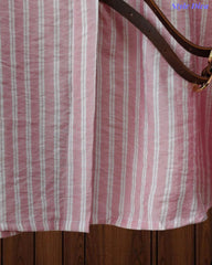 44( 2XL) -Viscose Rayon Striped Shirt with Side Fitting Belt | 3/4 Sleeves | Comfort Fit
