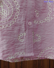 Premium Viscose Rayon 3D Embroidered Paisley Shirt | Comfort Fit | Mandarin Collar | 3/4 Sleeves
