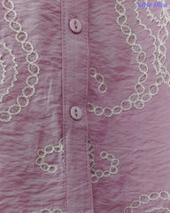 Premium Viscose Rayon 3D Embroidered Paisley Shirt | Comfort Fit | Mandarin Collar | 3/4 Sleeves