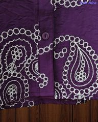 Premium Viscose Rayon 3D Embroidered Paisley Shirt | Comfort Fit | Mandarin Collar | 3/4 Sleeves
