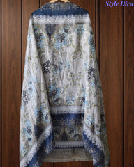 Fully Stitched - Pakistani Style Digital Print Embroidered Kurta Set with Dupatta & Pants