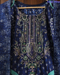 Fully Stitched - Pakistani Style Digital Print Embroidered Kurta Set with Dupatta & Pants