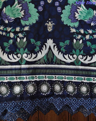 Fully Stitched - Pakistani Style Digital Print Embroidered Kurta Set with Dupatta & Pants