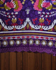 Fully Stitched - Pakistani Style Digital Print Embroidered Kurta Set with Dupatta & Pants