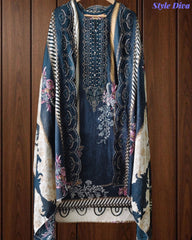 Fully Stitched - Pakistani Style Digital Print Embroidered Kurta Set with Dupatta & Pants