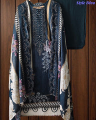 Fully Stitched - Pakistani Style Digital Print Embroidered Kurta Set with Dupatta & Pants