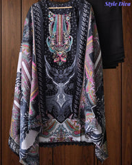 Fully Stitched - Pakistani Style Digital Print Embroidered Kurta Set with Dupatta & Pants