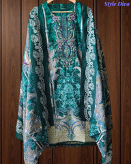 Fully Stitched - Pakistani Style Digital Print Embroidered Kurta Set with Dupatta & Pants