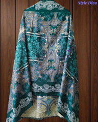 Fully Stitched - Pakistani Style Digital Print Embroidered Kurta Set with Dupatta & Pants