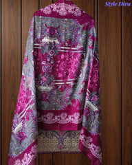 Fully Stitched - Pakistani Style Digital Print Embroidered Kurta Set with Dupatta & Pants