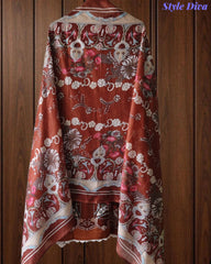 Fully Stitched -Rayon Pakistani Style Suit with Digital Print, Embroidery & Cotton Dupatta