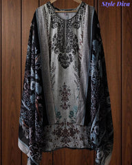 Fully Stitched -Rayon Pakistani Style Suit with Digital Print, Embroidery & Cotton Dupatta
