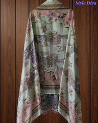 Fully Stitched -Rayon Pakistani Style Suit with Digital Print, Embroidery & Cotton Dupatta