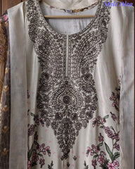 Fully Stitched -Rayon Pakistani Style Suit with Digital Print, Embroidery & Cotton Dupatta