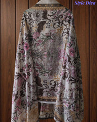Fully Stitched -Rayon Pakistani Style Suit with Digital Print, Embroidery & Cotton Dupatta