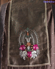 Jamdani Cotton Lagdi Patta- Faux Leather Unstitched Suit