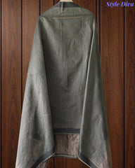 Jamdani Cotton Lagdi Patta- Faux Leather Unstitched Suit