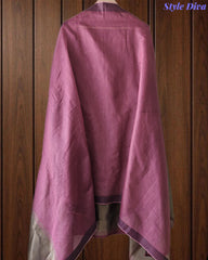 Jamdani Cotton Lagdi Patta- Faux Leather Unstitched Suit