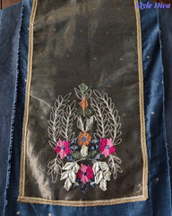 Jamdani Cotton Lagdi Patta- Faux Leather Unstitched Suit