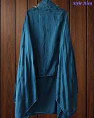 Premium Crush Mul Cotton Unstitched Suit with Laser Cut Work and Embroidery
