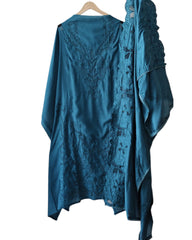 Premium Crush Mul Cotton Unstitched Suit with Laser Cut Work and Embroidery