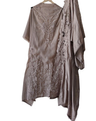 Premium Crush Mul Cotton Unstitched Suit with Laser Cut Work and Embroidery