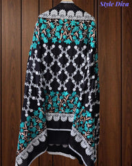 Premium Rayon Unstitched Suit with Overall Kashmiri Embroidery and Crochet Border