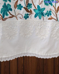 Premium Rayon Unstitched Suit with Overall Kashmiri Embroidery and Crochet Border