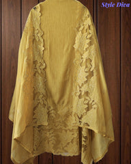 Premium Crush Mul Cotton Unstitched Suit with Laser Cut Work and Embroidery