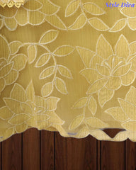 Premium Crush Mul Cotton Unstitched Suit with Laser Cut Work and Embroidery