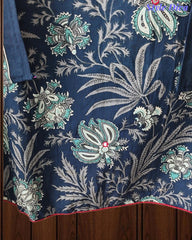 Pure Cotton Printed Unstitched Suit Set with Mirror Highlights & Embroidered Dupatta
