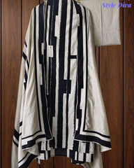 Pure Cotton Printed Unstitched Suit with Mirror Highlighting & Thread Embroidered Dupatta