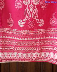 Cotton Digital Printed Unstitched Suit Set with Pearl & Cut-Dana Highlighting