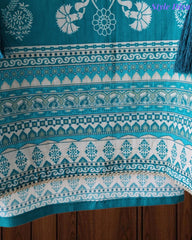 Cotton Digital Printed Unstitched Suit Set with Pearl & Cut-Dana Highlighting