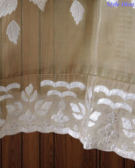 Designer Shimmer Tissue Suit with 3D Gotta Work for Festive Wear