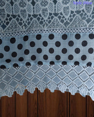 Linen Pakistani Style Unstitched Suit with Embroidery Work and Crochet Lacing