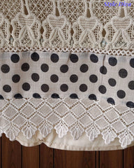 Linen Pakistani Style Unstitched Suit with Embroidery Work and Crochet Lacing