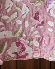 Premium Mul Cotton Unstitched Suit with Colorful Embroidery and Scalloped Edge Dupatta