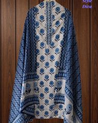 Cotton Digital Print – Unstitched Suit with Cut-Dana and Sequin Highlighting