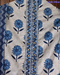 Cotton Digital Print – Unstitched Suit with Cut-Dana and Sequin Highlighting